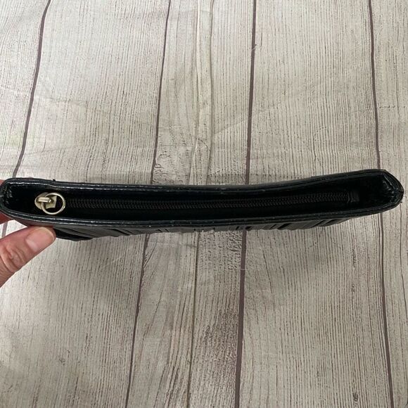 Express women mini clutch or cosmetic bag black shimmer 8.5”x5” - Picture 2 of 6